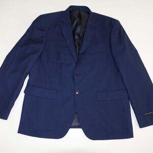 Alain Dupetit Men's Suit Jacket Size 42 Short NWT Navy Blue Polyester Blazer 42S